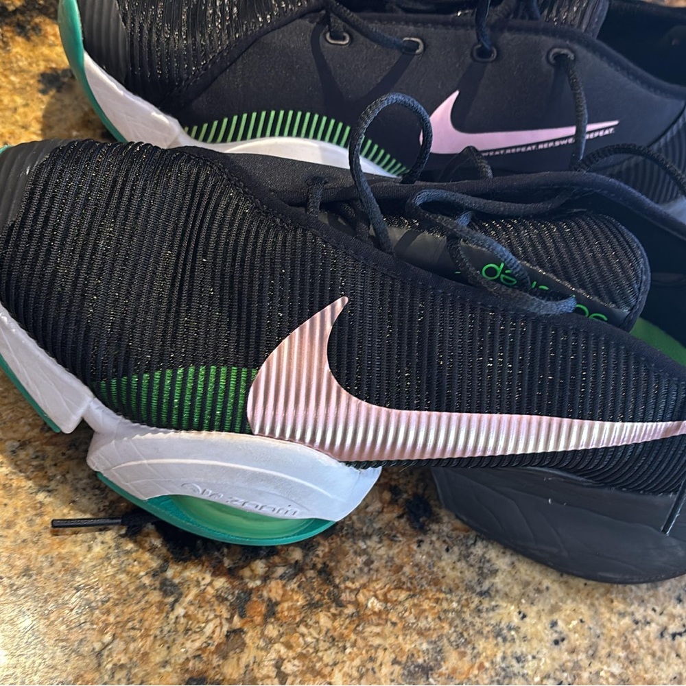 Nike Kids Black and Pink Sneakers